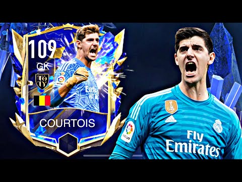 AMAZING GK 109 RATED THIBAUT COURTOIS GAMEPLAY REVIEW FIFA MOBILE 23 TOTY - YouTube